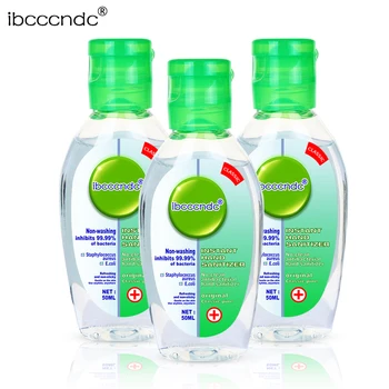 

50ml Portable Hand Sanitizer Gel 99.99% Anti-Bacteria Moisturizing Liquid Disposable No Clean Waterless Hand Gel