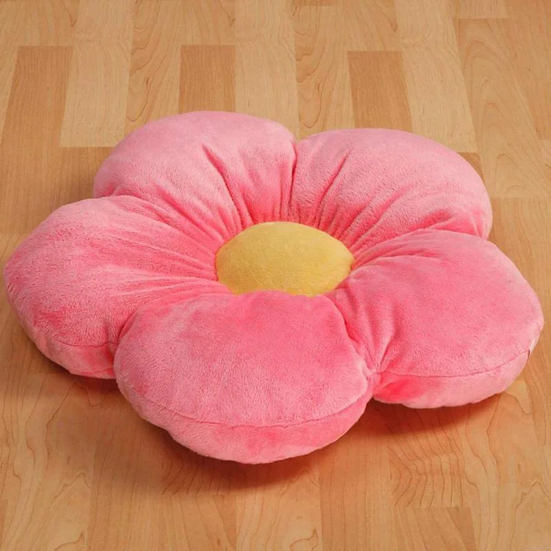 Soft Cartoon Plush Chair Cushion Flower Plush Pillow Cartoon Flower Plush Chair Sofa Cushion Child Birthday Gift Home Decoration