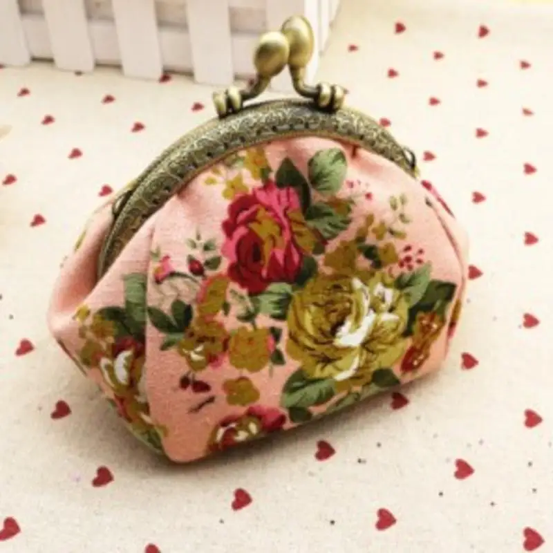 Pink Тканевый Кошелек для монет, креативный маленький кошелек, ручная сумка для монет, золотой материал, посылка для ключей, карта, посылка - Цвет: Pink