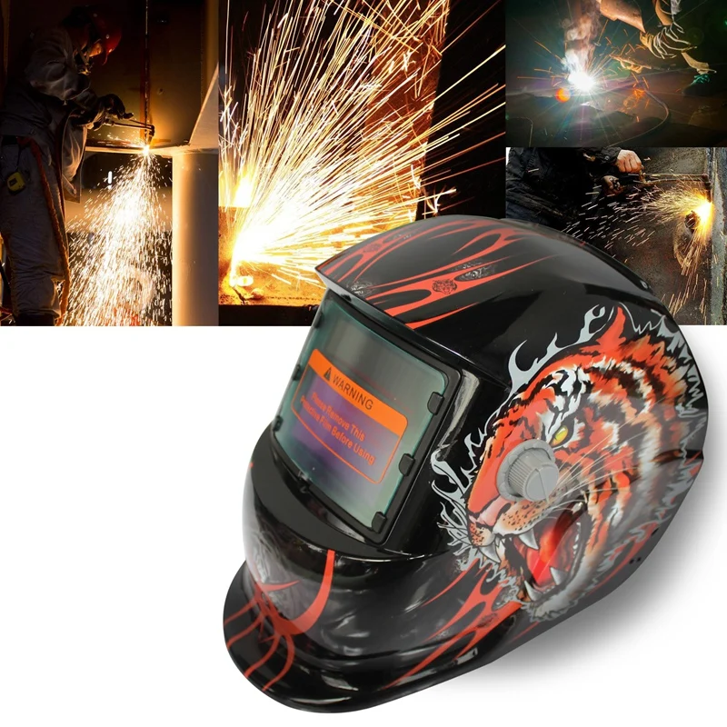 

2018 New Pro Solar Welder Mask Auto-Darkening Welding Helmet Pattern tiger
