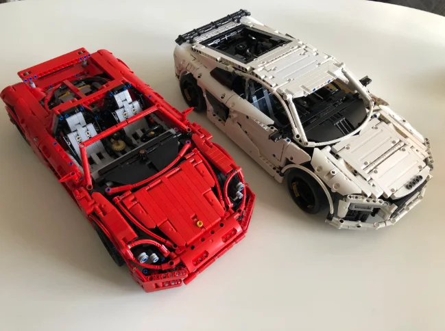 Technic RC Supercar R8 MOC Juego de piezas de ladrillo para MOC-4463 bloques de consoción Kit de juguete DIY nignos educativos