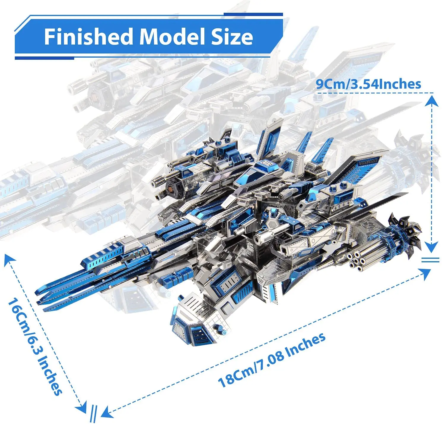 Microworld 3D Metal Jigsaws Puzzles Spaceship Warship Kits DIY Modern Assemble Toys Birthday Gift for child 350 Pieces Puzzle 5