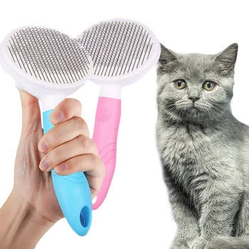 

Pet Comb Self Cleaning Brush Professional Grooming Brush for Dogs and Cats,Quick Clean Short and Medium Hair Removal Accessories