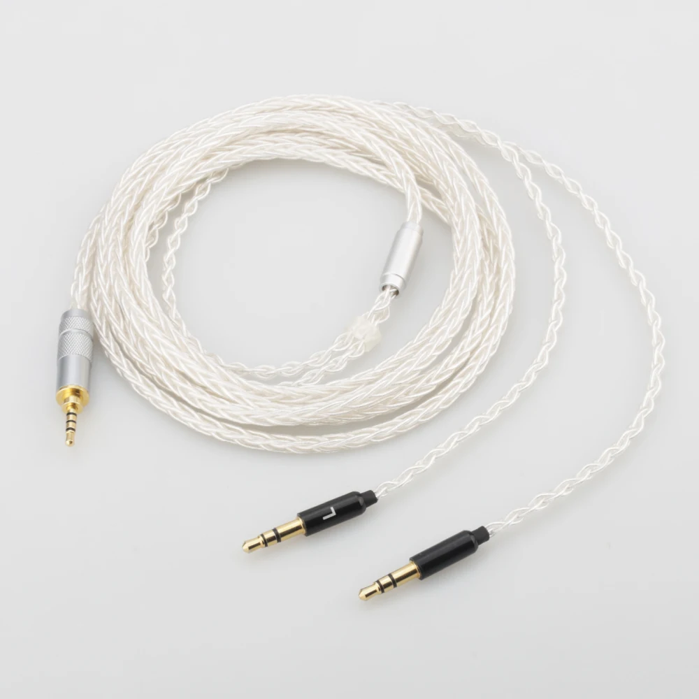 Audiocrast HIFI 8 Cores 7N OCC Silver Plated 2 5mm Balanced Headphone upgrade cord cable For Hifiman SUNDARA he400i he400s HE560