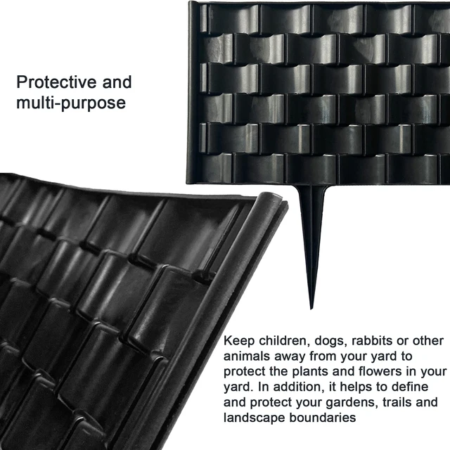 Legújabb 2Db Dekoratív Kerti Esküvői Kerítés Széle Diy Rattan Effektus Szélű Udvar Hátsó Udvarának Dekorációja - Image 6