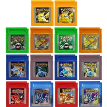 

Video Game Cartridge 16 Bit Game Console Card for Nintendo GBC GBA Pokemon Series Blue Crystal Golden Green Red Silver Yellow