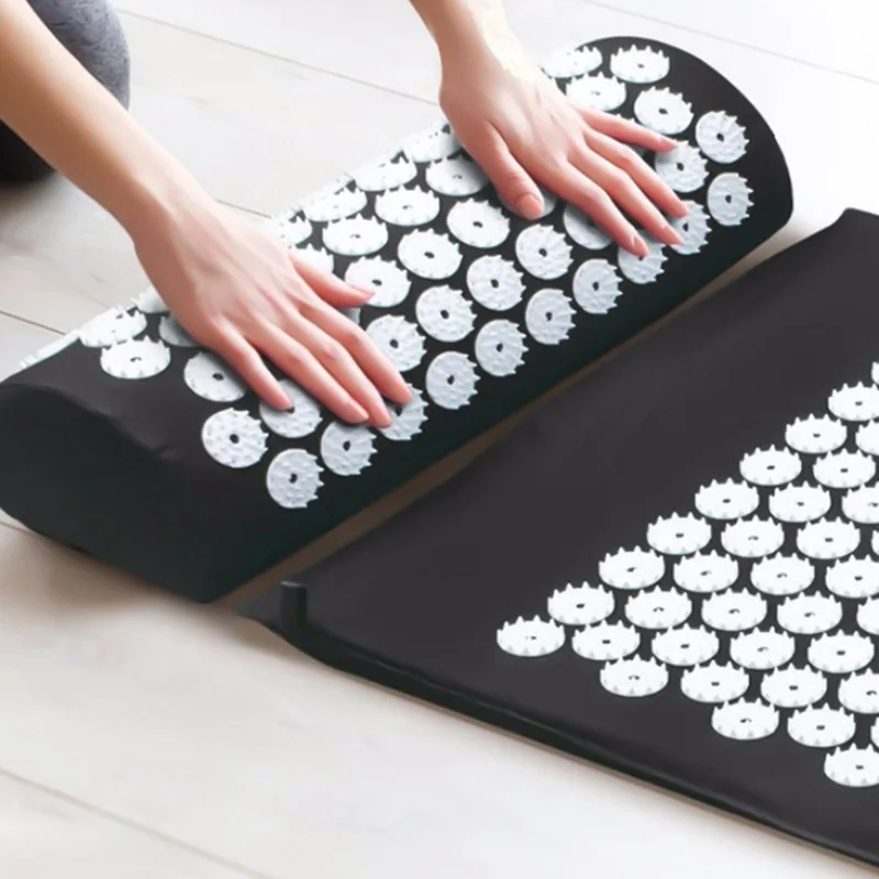 Колючий Массажный коврик-подушка с подушкой Акупрессура расслабляет тело мышцы здоровье Акупунктура Подушка Спортивный Коврик 68*42 см Коврик для йоги