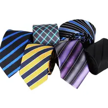 7.5cm moda masculina listras gravata negócios casual poliéster gravata festa de casamento banquete laços masculinos