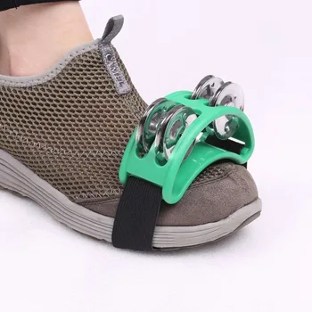 

Compact Size Foot Tambourine Percussion Musical Instrument 2 Sets Metal Jingle Bell Best Music Instrument Gift