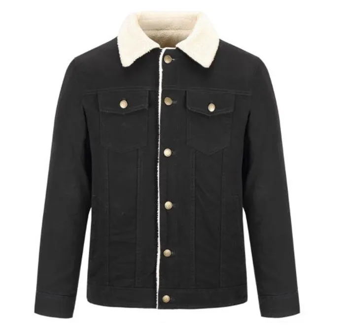 

Plus Size Mens Autumn Designer Solid Color Jackets Lapel Neck Long Sleeve Warm Style Homme Clothing Fashion Style Casual Apparel