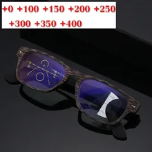 Ретро деревянные квадратные очки для чтения, мужские 2,5, прогрессивные многофокальные очки, оправа для женщин, близкие к дальнему взгляду, диоптрийные очки+ 1,5 NX