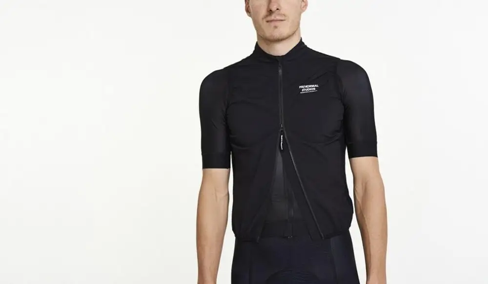 lithweight жилет от ветра Велосипеды ветрозащитный жилет без рукавов biyclcle верхняя куртка черного цвета с 2-сторонняя молния