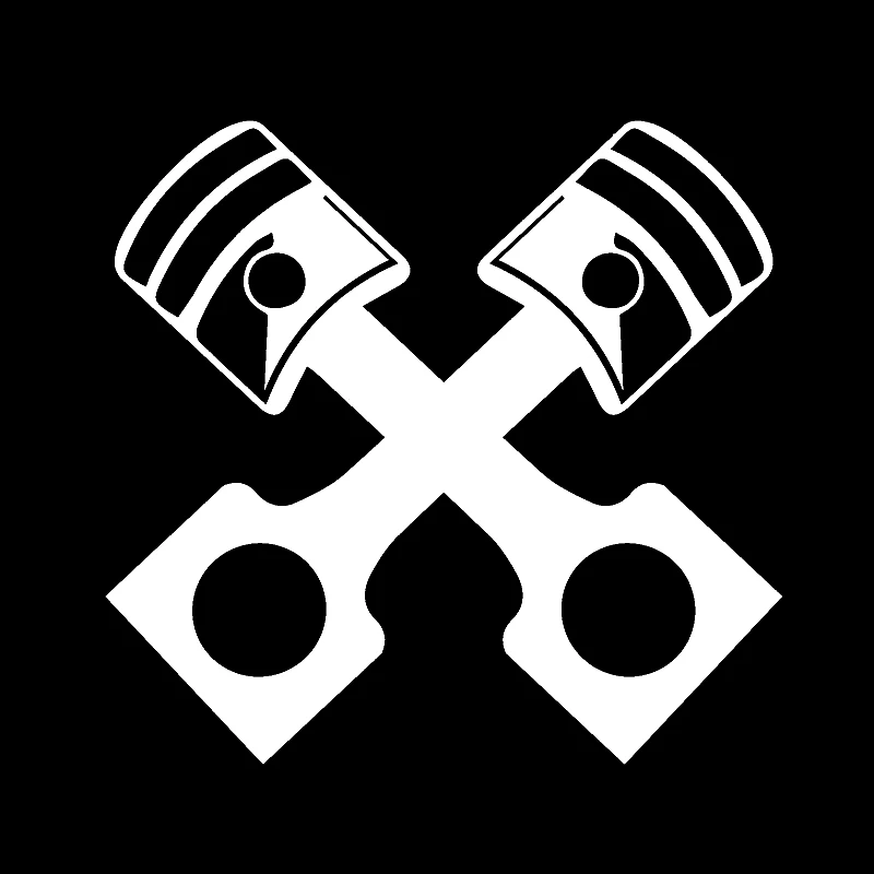 Crossed Piston Sticker
