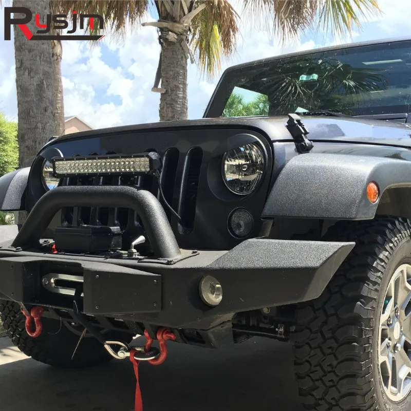 1 пара фары переднего света Angry Bird стиль накладка ABS пластик подходит для Jeep Wrangler JK 2007