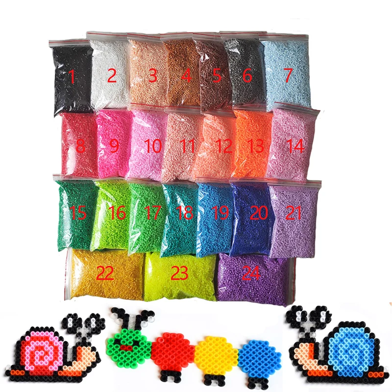 10000pcs / bag 2.6mm mini hama beads kids DIY toy colormixing