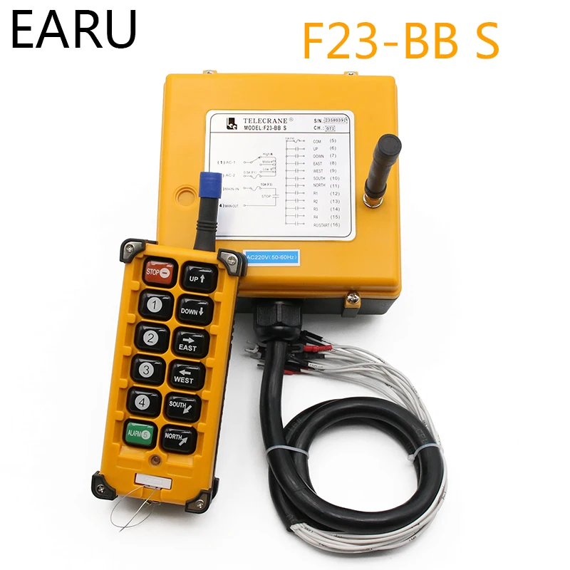 

F23-BB Industrial Wireless Radio Remote Controller Switch 1 Receiver+ 1 Transmitter Speed Control Hoist Crane Control Lift Crane