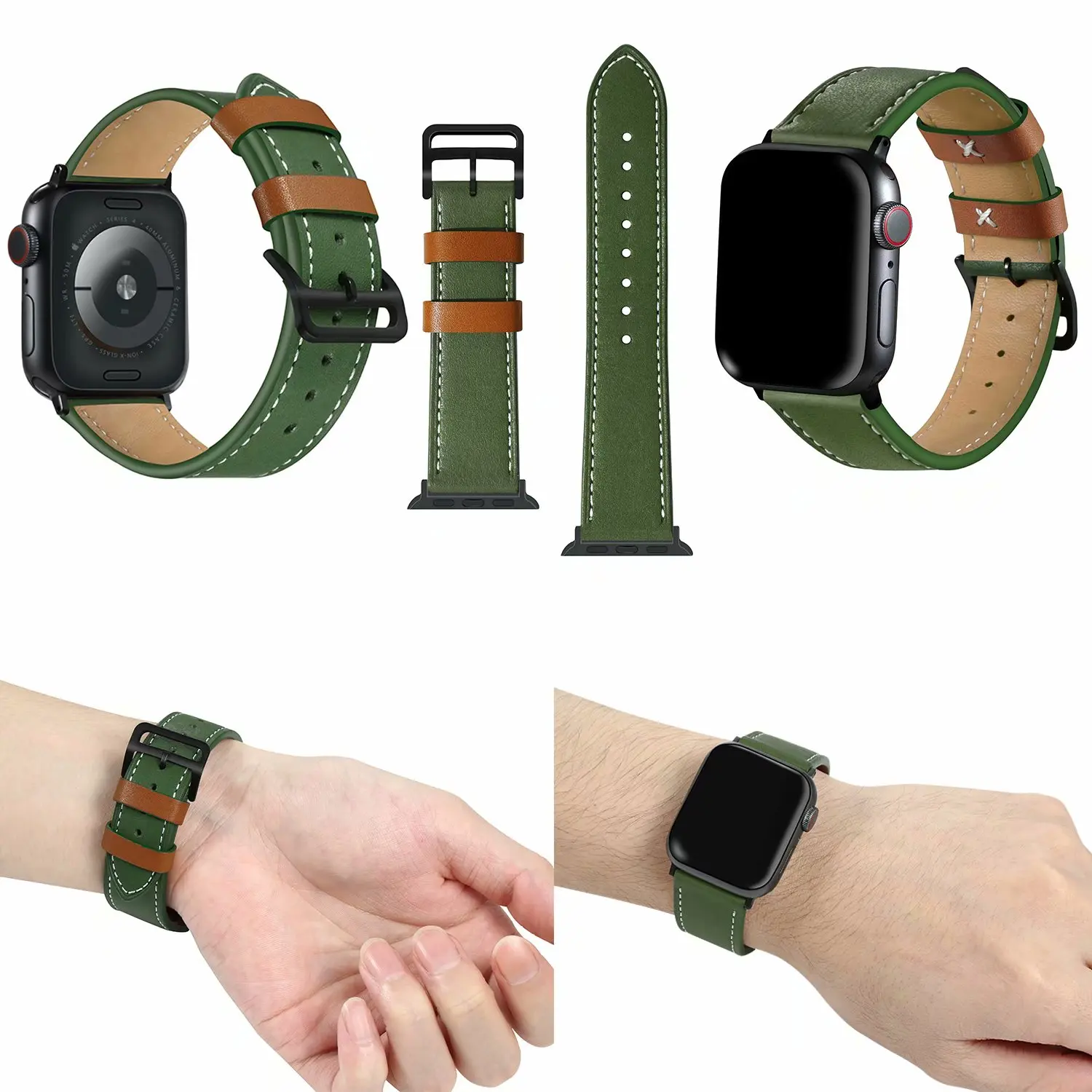 Роскошный ремешок из натуральной кожи для Apple IWatch 42 мм 38 мм 40 мм 44 мм ремешок для Apple Watch серии 5 4 3 2 1