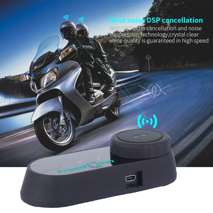 2 шт FreedConn мотоциклетный домофон Bluetooth шлем T-COM OS FM 2 Rider BT переговорные мото стерео HandFree гарнитуры микрофон