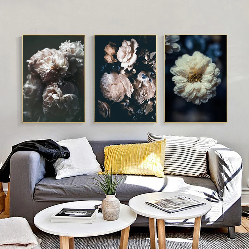 

Nordic Style Flower Wall Art Canvas Painting Home Decor Living Room Decoration Poster Picture Print