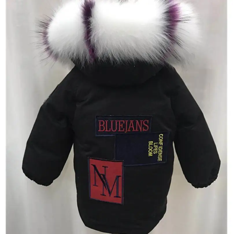 Новая зимняя утепленная теплая пуховая куртка с капюшоном детская зимняя одежда modis детская одежда пуховик для холодной погоды Y1889 - Цвет: Слоновая кость