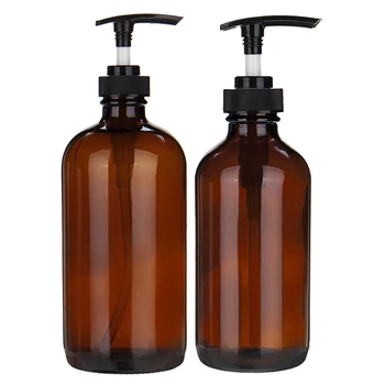 

2Pcs Amber Trigger Spray Pump Bottles Essential Oil Aromatherapy, 250Ml & 500Ml