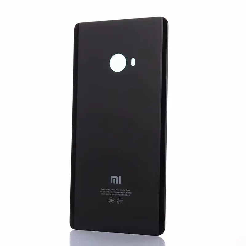 Note2 Minote2 стеклянный чехол на заднюю крышку для Xiaomi Mi Note 2 задняя дверь ремонт замена батарея чехол+ наклейка - Цвет: Черный