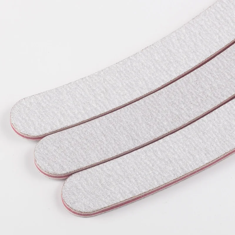 Cross Border For Refers to Princess Manicure Supplies Wholesale Crescent-Shaped Gray Double-Sided Manicure Polishing Rub Article