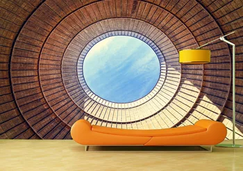 

Custom 3D Photo Mountain Hole To Sky Landscape Removable Wall Papers Self-adhesive Vinyl Wall Sticker Art Home Decor Mural