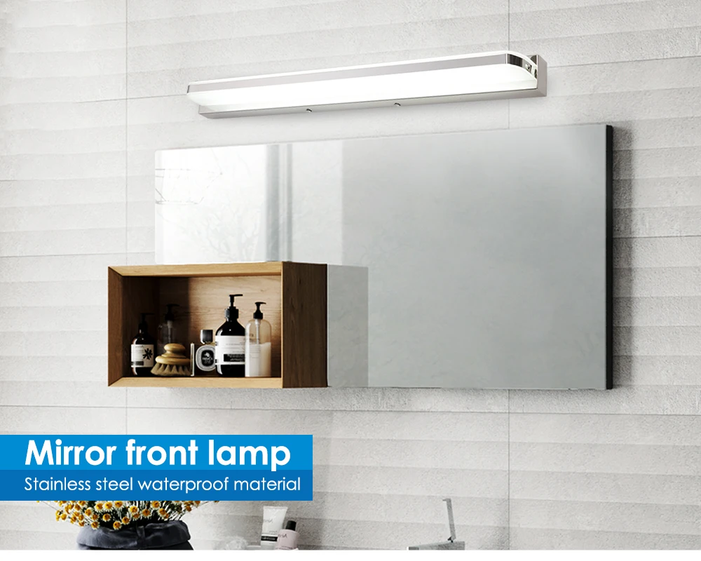 LUCKYLED светильник для ванной комнаты, светодиодный зеркальный светильник 9 Вт 40 см AC 85-265 в, водонепроницаемый современный светильник для ванной комнаты, бра, настенный светильник для дома