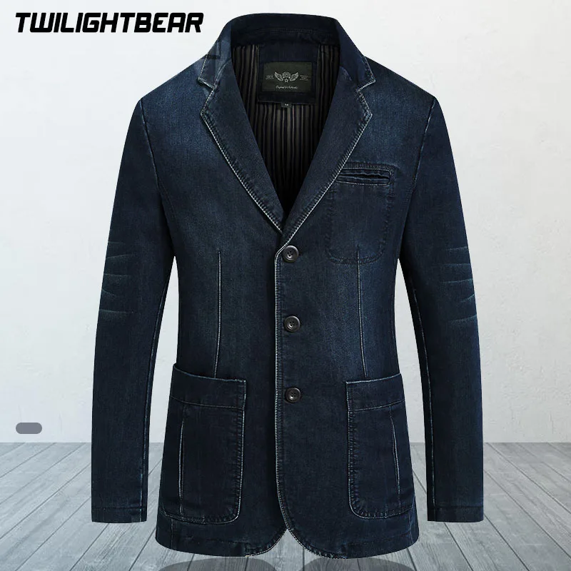 SARGE Veste Blazer Printemps Homme 100% Coton - Style Militaire Casual M-5XL