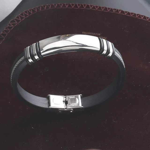 Kliss Leather Stainless Steel Bracelet - Image 3