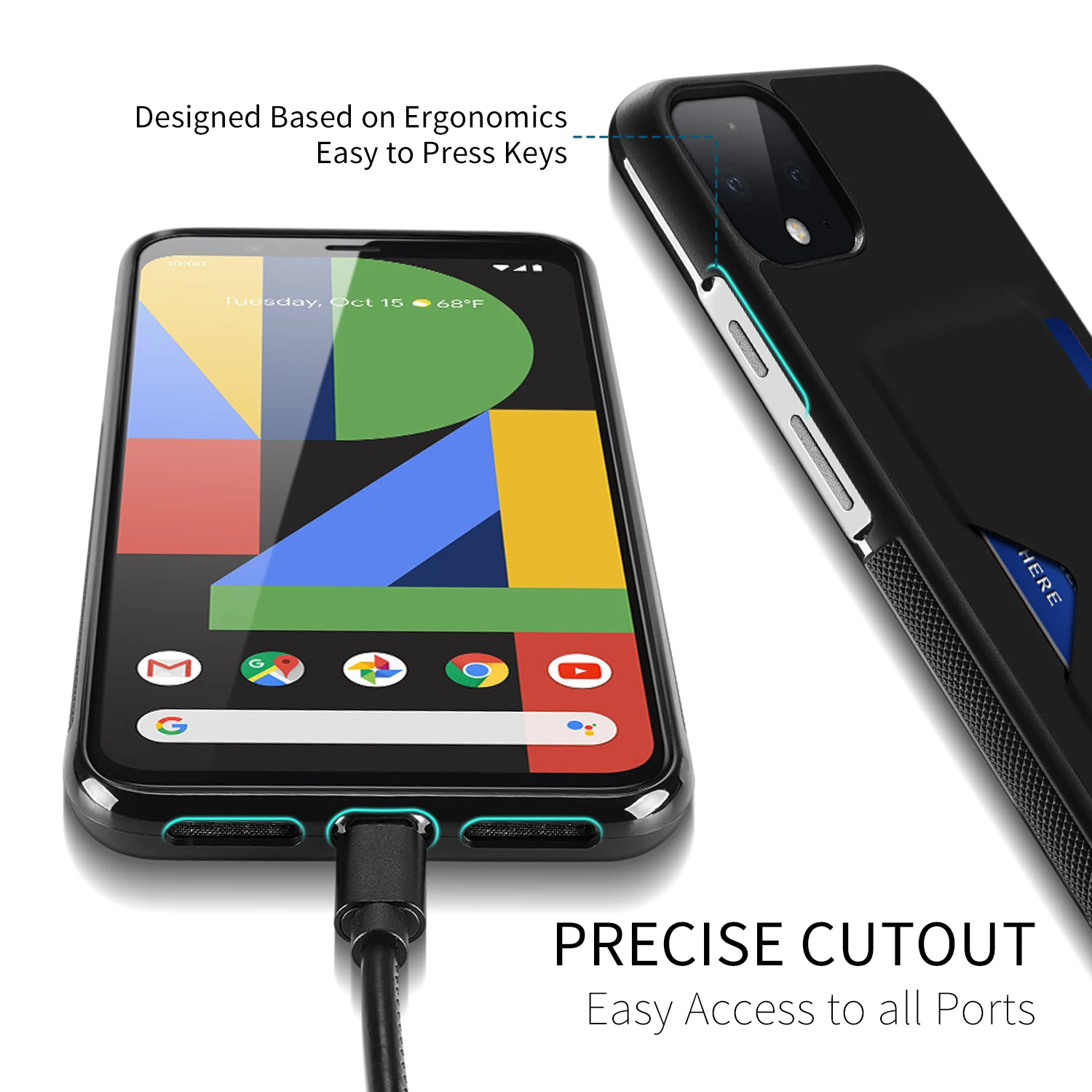 Чехол для карт из искусственной кожи для Google Pixel 4, роскошный чехол-кошелек для телефона Google Pixel4, противоударный чехол для задней панели, Funda Etui 5,7"