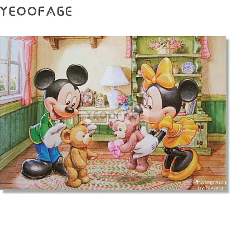 

Diamond Embroidery Mickey Minnie Pattern DIY Needlework 5D Diamond Painting Cross Stitch Full square Drill Rhinestone Painting