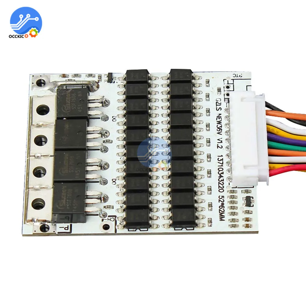 Защитная плата Bms 10S для литий ионной литиевой батареи 18650 40 А 36 В защита заряда