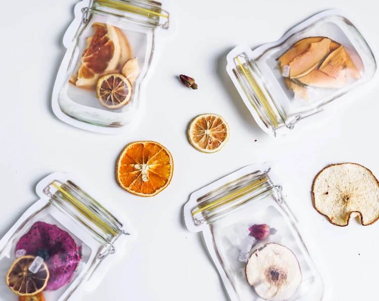 Mason Jar сумки на молнии для хранения сэндвич закуски герметичные многоразовые сумки для хранения продуктов герметичные пакеты для хранения для путешествий кемпинга