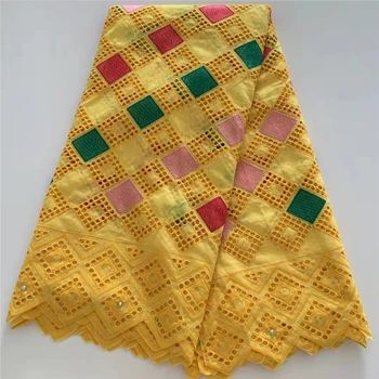 

Esewing African lace fabric 5yards/pc laser cut with stones for women party dresses 2019 new arrival high quality nigerian lace