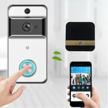 

M5 Low Power Intercom Doorbell with Wide View Lens Wireless Video Ring Bell Phone Control Built-in Battery Night Vision Doorbell