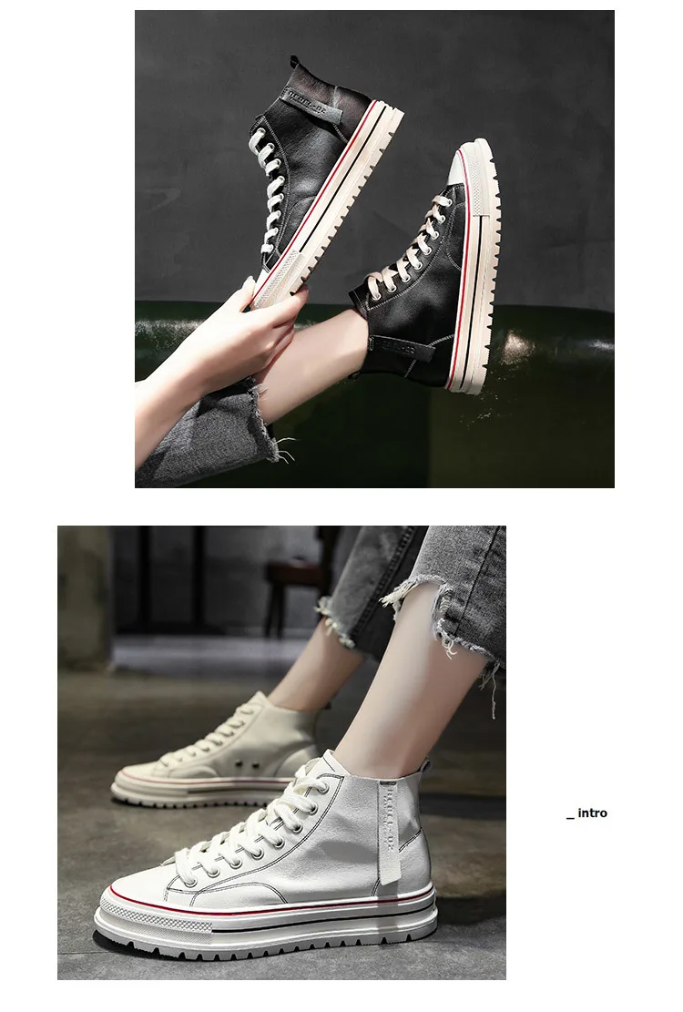 HKJL Martin boots female summer and autumn new high-end thick bottom increased ventilation student board shoes tide Z122