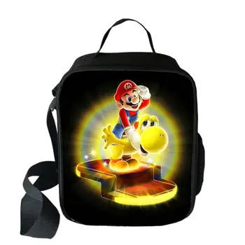 

Mario Bros Cooler Lunch Bag Cartoon Girls Portable Thermal Food Picnic Bags for School Kids Boys Lunch Box Tote