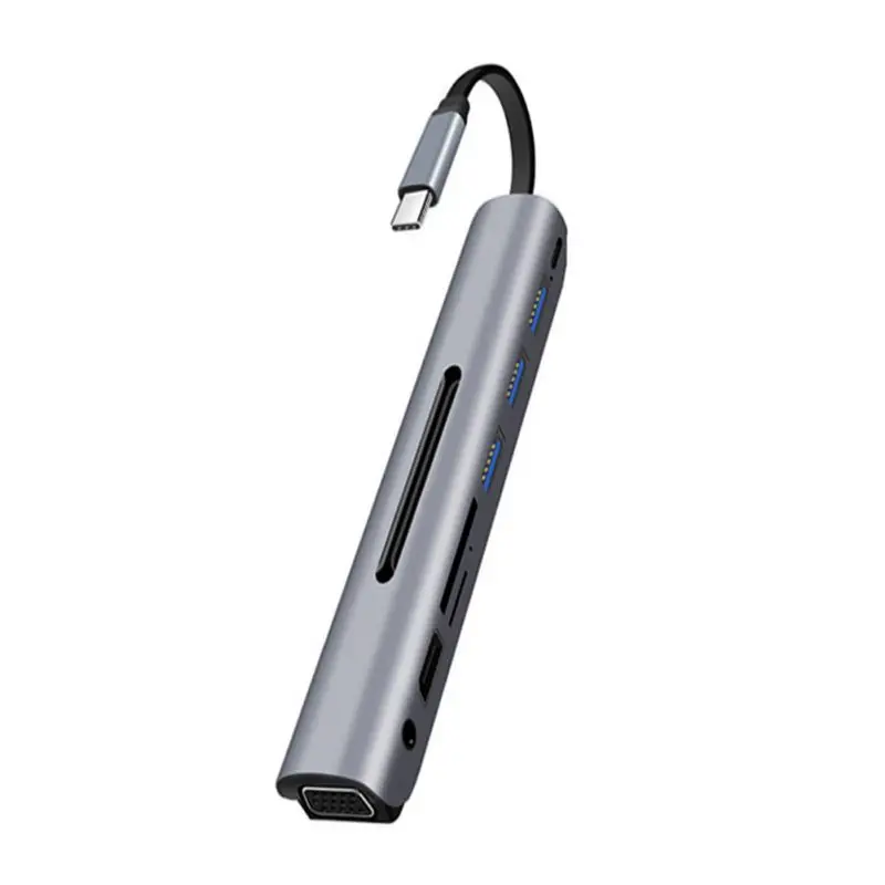  9 in 1 Thunderbolt 3 Dock USB C di Tipo HUB-c a HDMI + VGA con Audio HD Converter adattatore per Ma