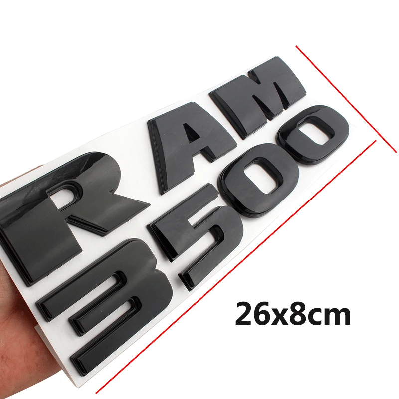 26x8 см ABS боковая Наклейка для Dodge Ram1500 Ram2500 Ram3500 большой рог SRT 4X4 Limited Спорт Серебряный черный автомобиль значок кузова внешний вид
