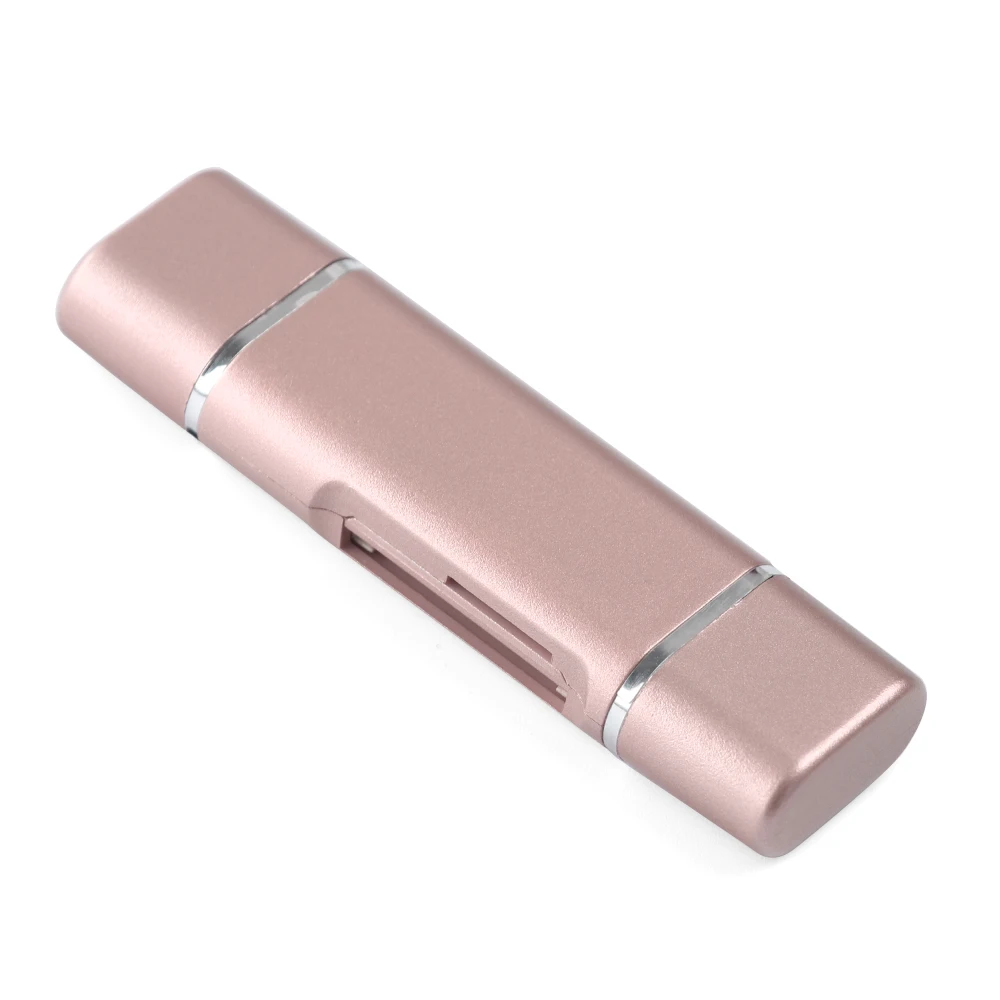 Rose Gold 5-в-1 Тип-C кард-ридер Тип Закрытая акционерная Компания C& USB 2,0 памяти информация распознаватель передачи данных смартфон высокоскоростной Портативный полезные - Цвет: Rose Gold