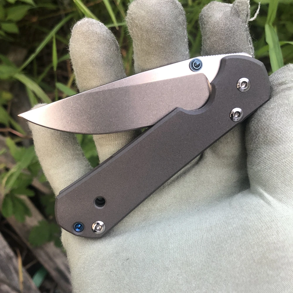 Маленький складной нож Sebenza 21(2,9" каменная стирка) D2 лезвие титановая ручка для кемпинга охотничьи инструменты карманные ножи для выживания