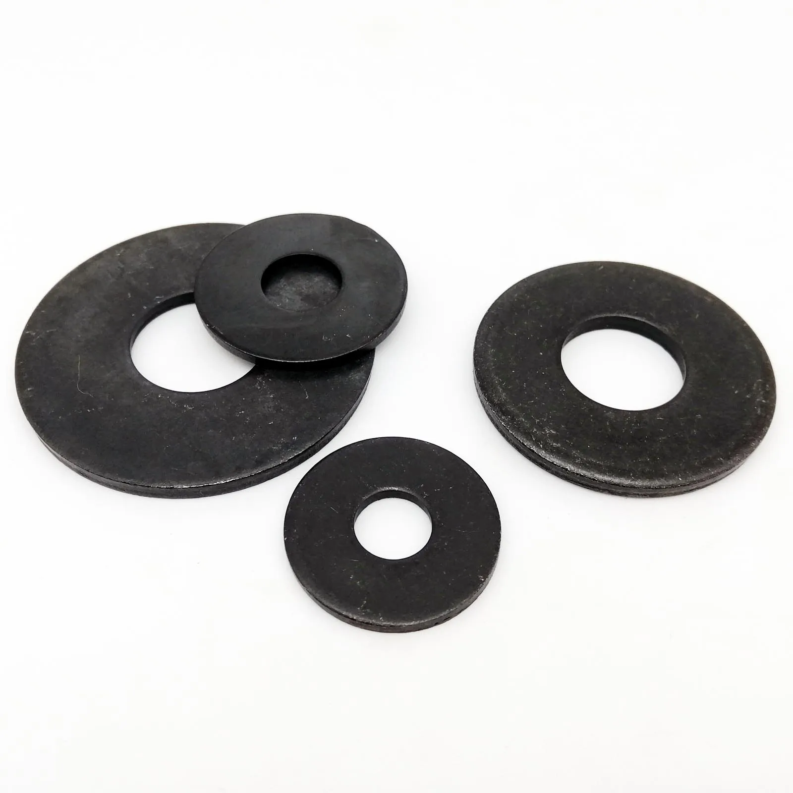 Stainless Steel Washers Washer Gasket Carbon Steel Washers Titanium Washers Titanium Washer Rubber Washer 2/5/10/20/25pcs M3 M4 M5 M6 M8 M10 M12 M14 M16 Black Grade 8.8 Steel Large Size Oversize Big Wider Flat Washer Plain Gasket