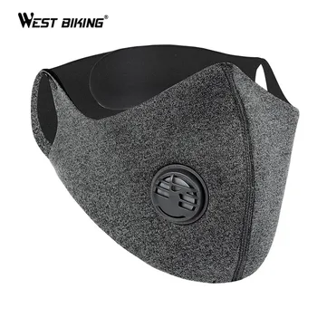 

WEST BIKING PM2.5 Dust Mask Activated Carbon With Filter Outdoor Sport Cycling Face Mask Bicycle Bike Face Mask