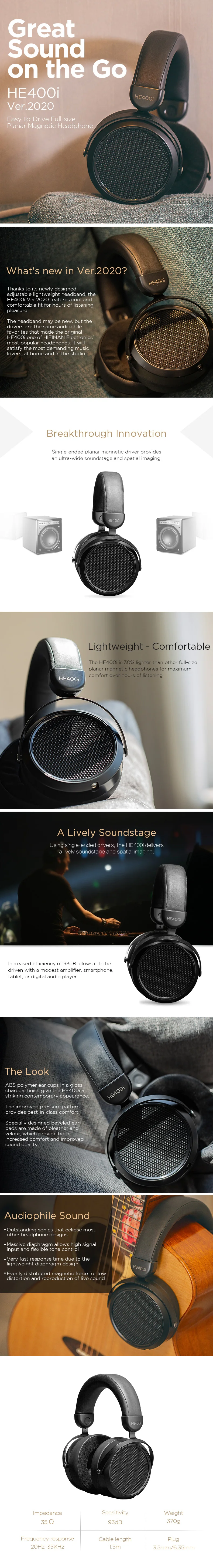 Hifiman He-400i Over Ear Full-size 