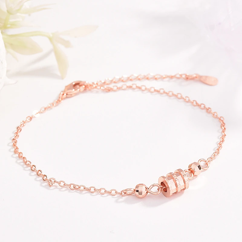 Браслет из розового золота 14 к модный браслет Pulseras Plata Ley 925 Mujer Bizuteria Свадебный K