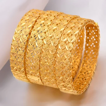 

Wando Large Grand luxe Open Bracelets&Bangles for Women/Girl Dubai France Wedding Bangles Bracelet Middle East jewelry gift