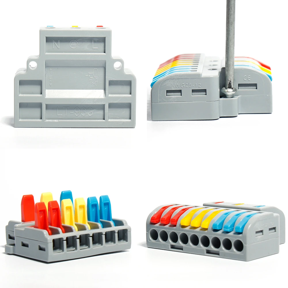 

5/10pcs/Lot LT-626/636 Fast Mini Wire Connector Universal Cable Wiring Connector Push-in Conductor Terminal 0.08-6mm2