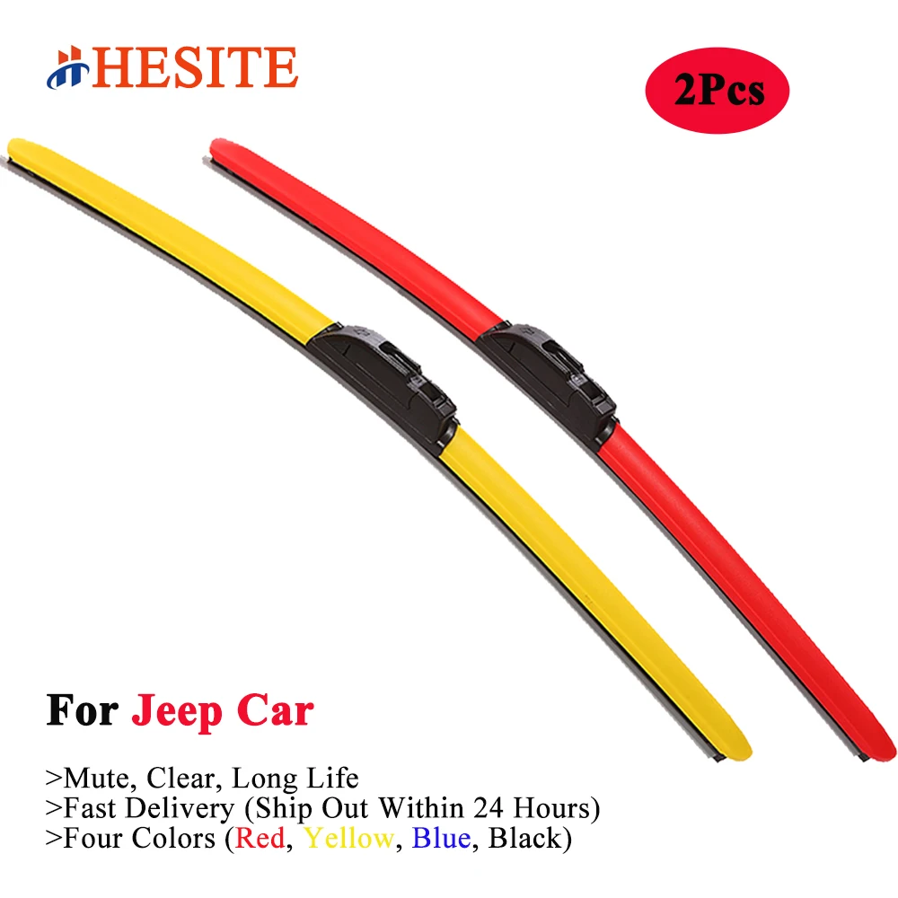 HESITE цветные гибридные стеклоочистители для Jeep Patriot Grand Cherokee Commander Compass Renegade Wrangler